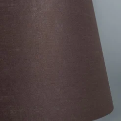 Linnen lampenkap bruin rond schuin 35/30/18