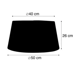 Linnen lampenkap creme rond schuin 50/40/26