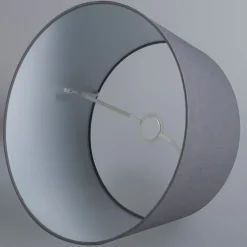 Linnen lampenkap donkergrijs rond schuin 45/40/25