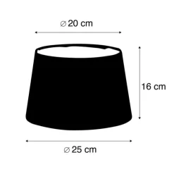 Linnen lampenkap grijs 25/16