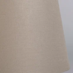 Linnen lampenkap taupe rond schuin 35/30/18