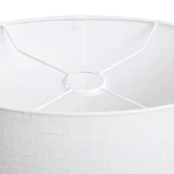 Linnen lampenkap wit ovaal 35/23/18