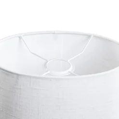 Linnen lampenkap wit ovaal 25/16/15