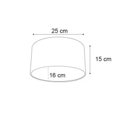Linnen lampenkap wit ovaal 25/16/15