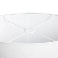 Linnen lampenkap wit ovaal 50/33/25