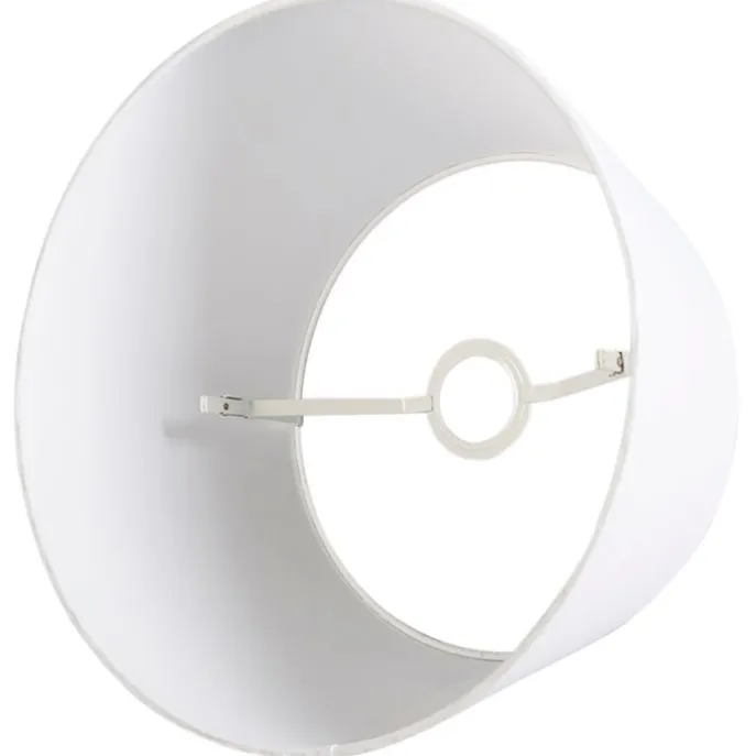 Linnen lampenkap wit rond schuin 35/30/20