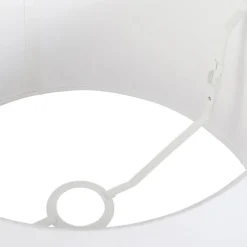 Linnen lampenkap wit rond schuin 35/30/20