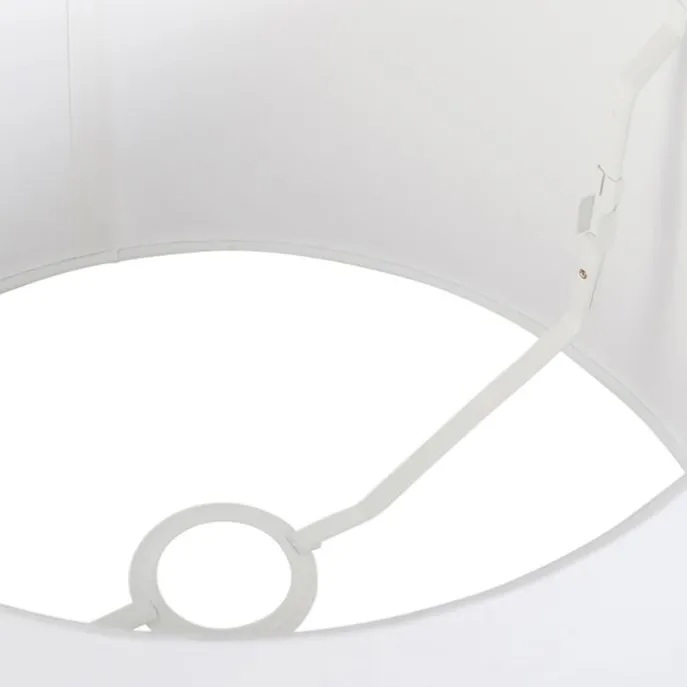 Linnen lampenkap wit rond schuin 35/30/20