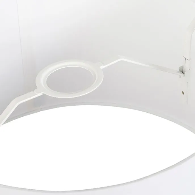 Linnen lampenkap wit rond schuin 35/30/20