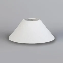 Linnen lampenkap wit rond schuin 40/15/16