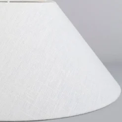 Linnen lampenkap wit rond schuin 40/15/16