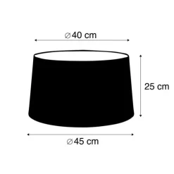 Linnen lampenkap zwart 45/25