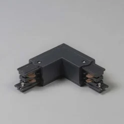 L-Koppelstuk voor 3-fase rail zwart links - 3-Phase