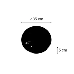 Marmeren voet zwart voor vloerlamp - Editor
