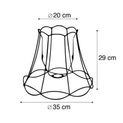 Metalen lampenkap zwart 35/29 - Granny Frame