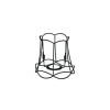 Metalen lampenkap zwart 15/14 - Granny Frame