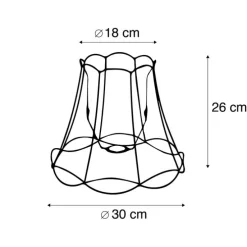 Metalen lampenkap zwart 30/26 - Granny Frame