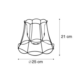 Metalen lampenkap zwart 25/21 - Granny Frame