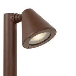 Modern buiten paaltje roestbruin 30 cm IP44 verstelbaar - Ciara
