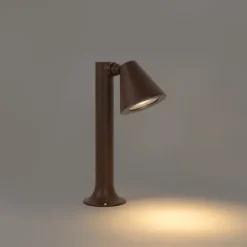 Modern buiten paaltje roestbruin 30 cm IP44 verstelbaar - Ciara
