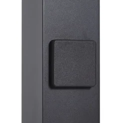 Modern buiten paaltje zwart met smoke glas 50cm met schemersensor IP44 - Denmark