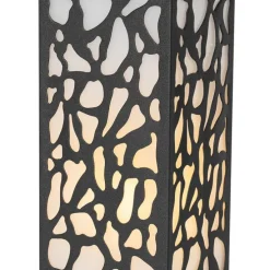 Modern buiten paaltje zwart 40 cm IP44 - Nicole