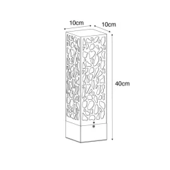 Modern buiten paaltje zwart 40 cm IP44 - Nicole