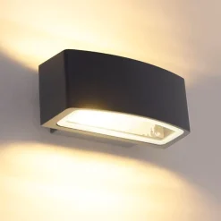 Modern buitenwandlamp grafiet 14,3 cm IP44 - Latina