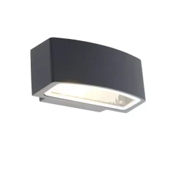 Modern buitenwandlamp grafiet 14,3 cm IP44 - Latina