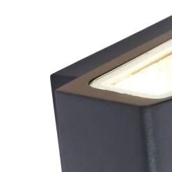 Modern buitenwandlamp grafiet 14,3 cm IP44 - Latina