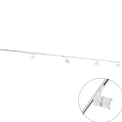 Modern 3-fase railsysteem met 4 spots wit - 3-Phase Ruler