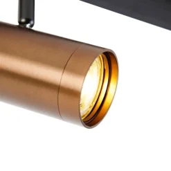 Modern 1-fase railsysteem met 4 spots donkerbrons - Jeana