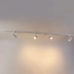Modern 1-fase railsysteem met 4 spots wit - Jeana