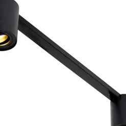 Modern 1-fase railsysteem met 5 spots zwart - Rondoo Up