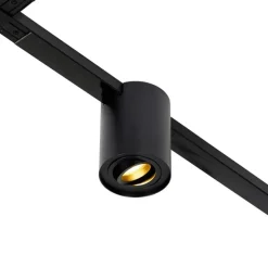 Modern 1-fase railsysteem met 5 spots zwart - Rondoo Up