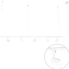 Modern hangend railsysteem met 5 spots wit 1-fase- Iconic Jeana