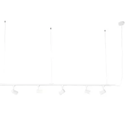 Modern hangend railsysteem met 5 spots wit 1-fase- Iconic Jeana