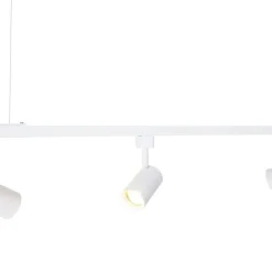 Modern hangend railsysteem met 5 spots wit 1-fase- Iconic Jeana