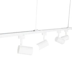 Modern hangend railsysteem met 5 spots wit 1-fase- Iconic Jeana