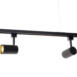 Modern hangend railsysteem met 5 spots zwart 1-fase- Iconic Jeana