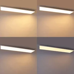 Modern LED paneel staal 120 cm incl. LED 4-staps dimbaar - Liv