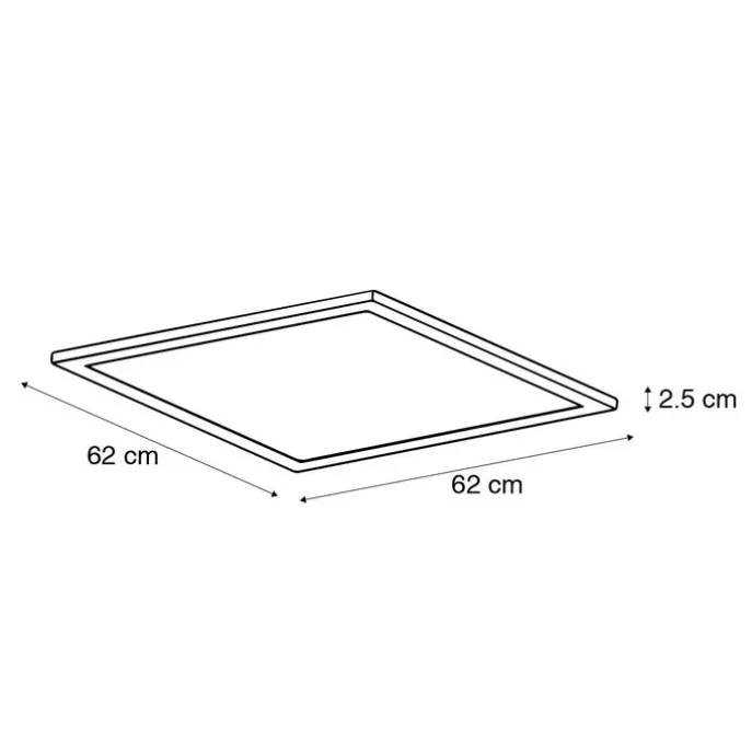 Modern LED paneel wit 62 cm incl. LED - Fons