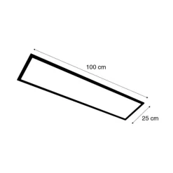 Modern LED paneel wit 100 cm incl. LED dim to warm RGB - Gees