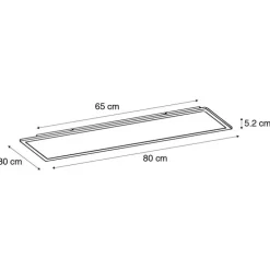 Modern LED paneel zwart 80 cm incl. LED - Liv