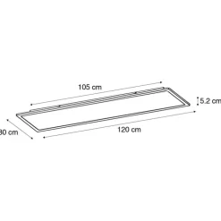 Modern LED paneel zwart 120 cm incl. LED - Liv