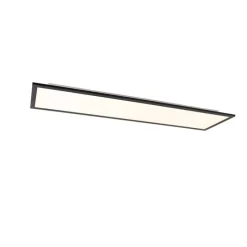 Modern LED paneel zwart 120 cm incl. LED dim to warm - Liv