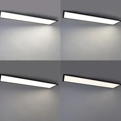 Modern LED paneel zwart 120 cm incl. LED dim to warm - Liv