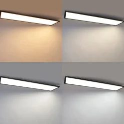 Modern LED paneel zwart 120 cm incl. LED dim to warm - Liv