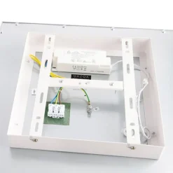 Modern LED-paneel staal 40 cm incl. LED - Liv