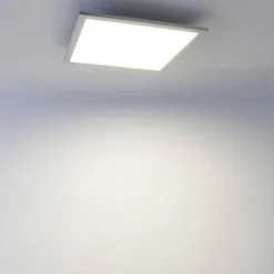 Modern LED-paneel staal 40 cm incl. LED - Liv